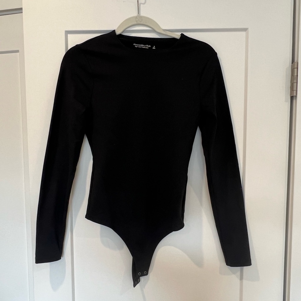 Abercrombie Black Long Sleeve Bodysuit